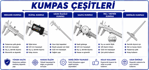 Derinlik Kumpası Çeşitleri