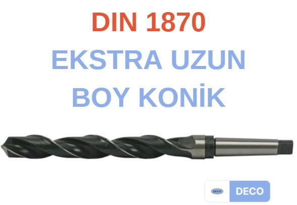 Deco DIN1870 Ekstra Uzun Boy Konik Matkap Ucu - 14X220X325  MM