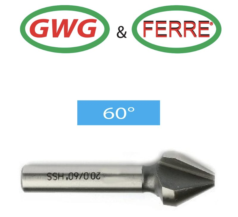 Ferre 60° Havşa Freze 16mm