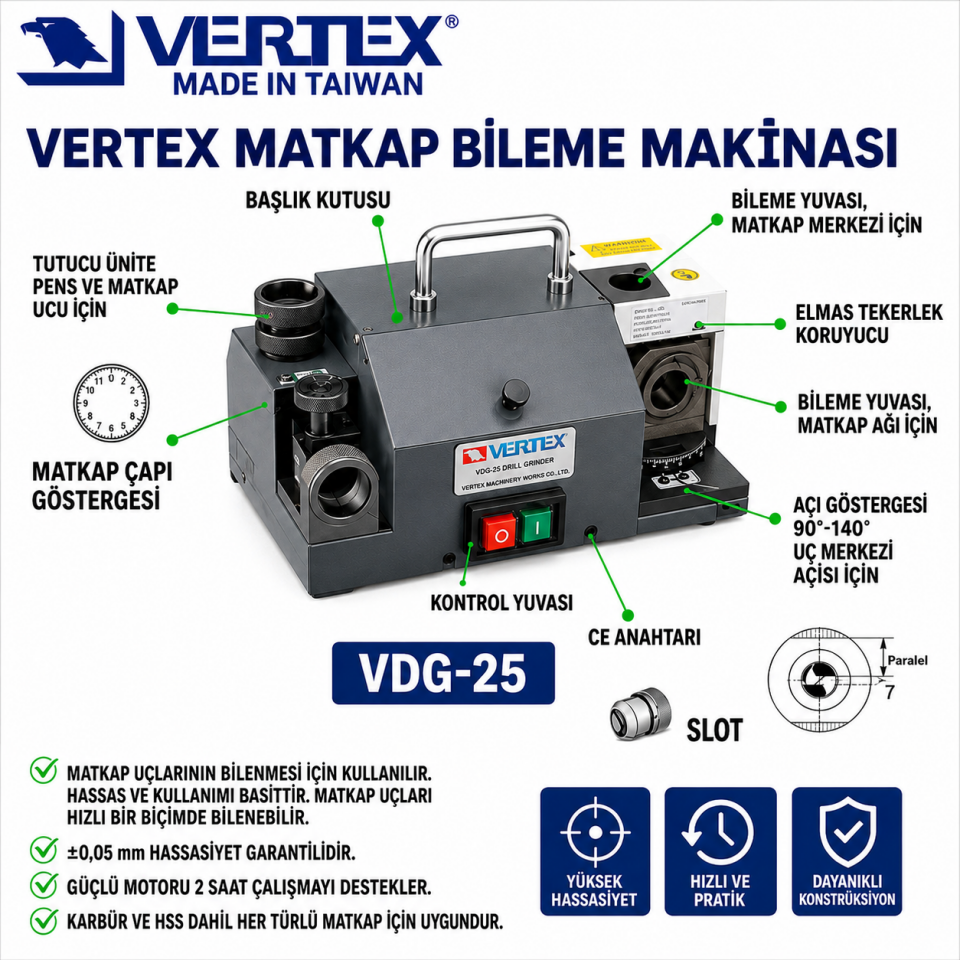 VERTEX MATKAP BİLEME MAKİNASI VDG-25