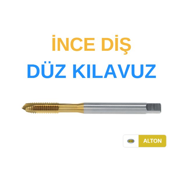 Alton Tin Kaplı İnce Diş Düz Makine Kılavuzu - M18x1,5