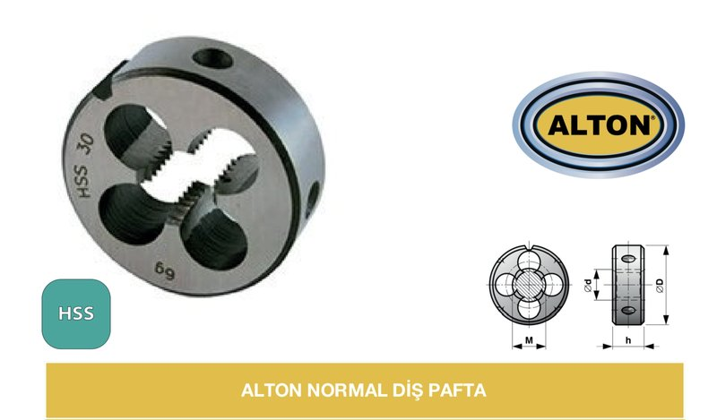 Alton Metrik Diş Pafta - M3