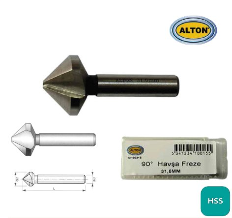 Alton 90° Havşa Freze - Q31,5
