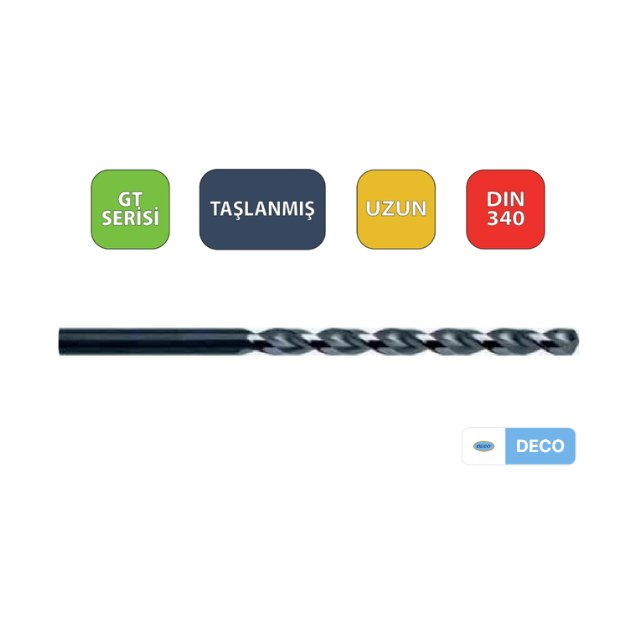 Deco DIN340 GT Serisi Uzun Taşlanmış Matkap Ucu - Q5,5