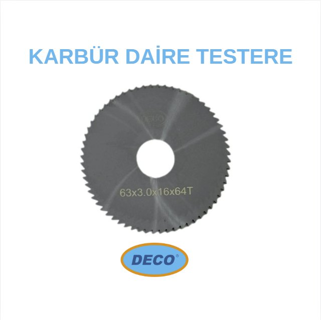 Deco 100X3,0 mm Karbür Daire Freze