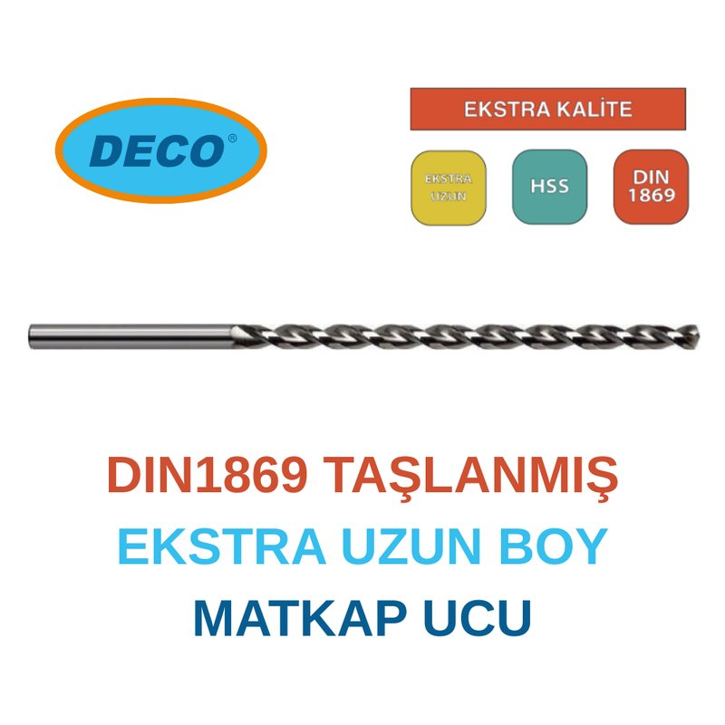 Deco DIN1869 Uzun Boy Matkap Ucu - Q14X330X480