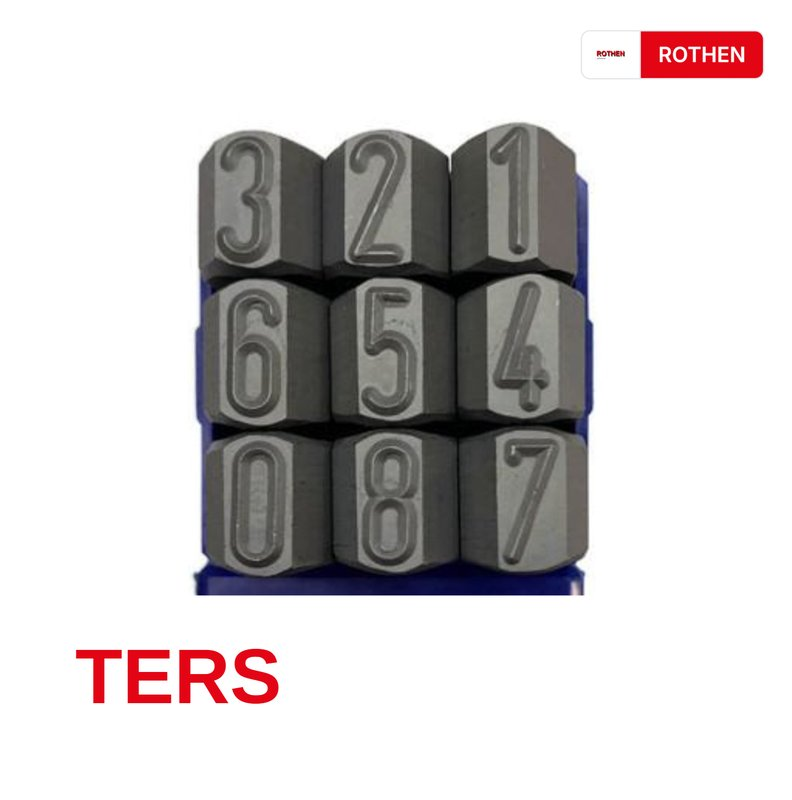 4 mm ROTHEN TERS ÇELİK RAKAM TAKIMI