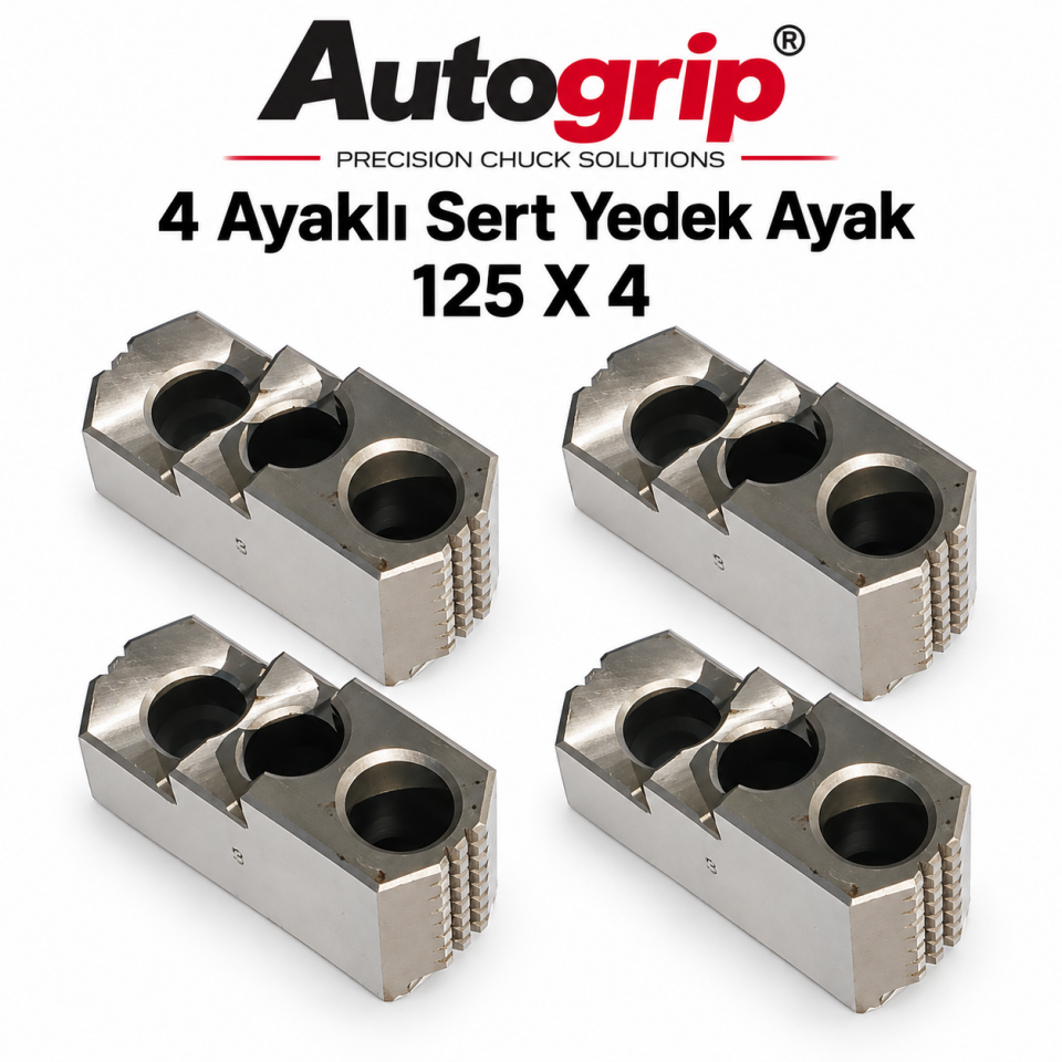 Autogrip 4 Ayaklı Sert Yedek Ayak 125X4