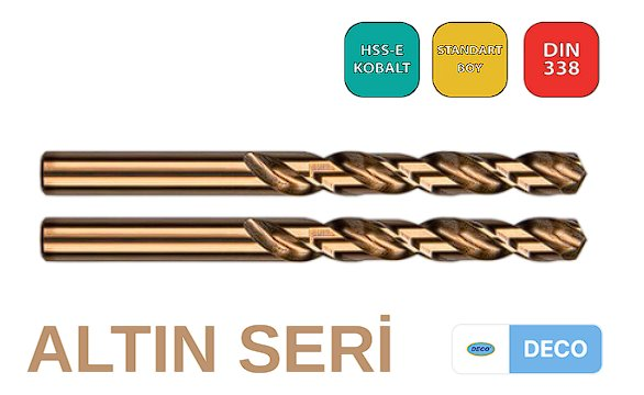 Deco Altın Seri Kobaltlı Matkap Ucu - Q11,8